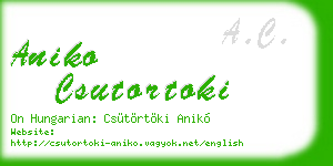 aniko csutortoki business card