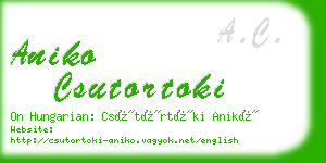 aniko csutortoki business card